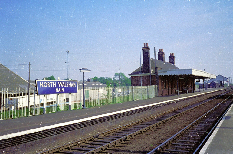 Photograph. North Walsham Main Station in 70s (North Walsham Archive).