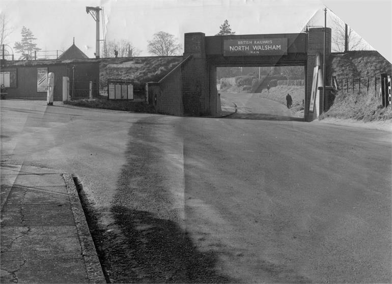 Photograph. North Walsham Railway Bridge on Norwich Road (North Walsham Archive).