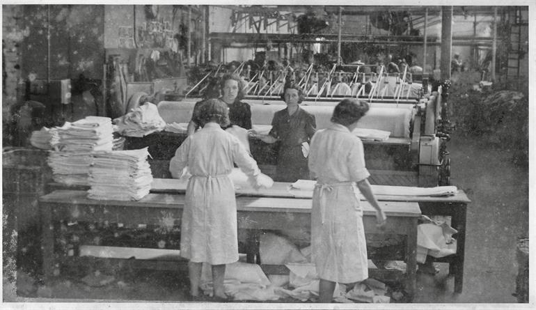Photograph. North Walsham Steam Laundry in the 1950s (North Walsham Archive).