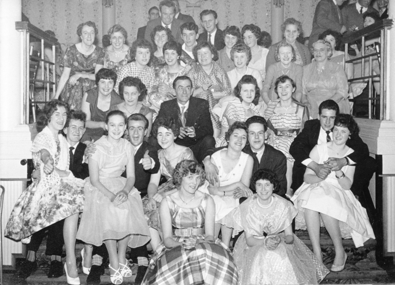 Photograph. North Walsham Steam Laundry party at Norwood Rooms, Norwich (North Walsham Archive).