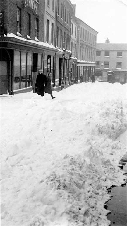 Photograph. North Walsham Town Centre in Snow. 1947. (North Walsham Archive).