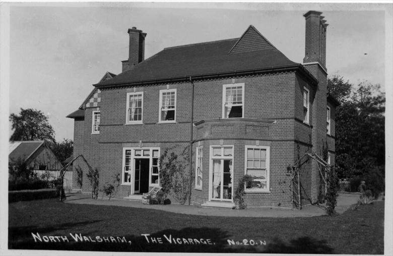 Photograph. The North Walsham Vicarage, Yarmouth Road. (North Walsham Archive).