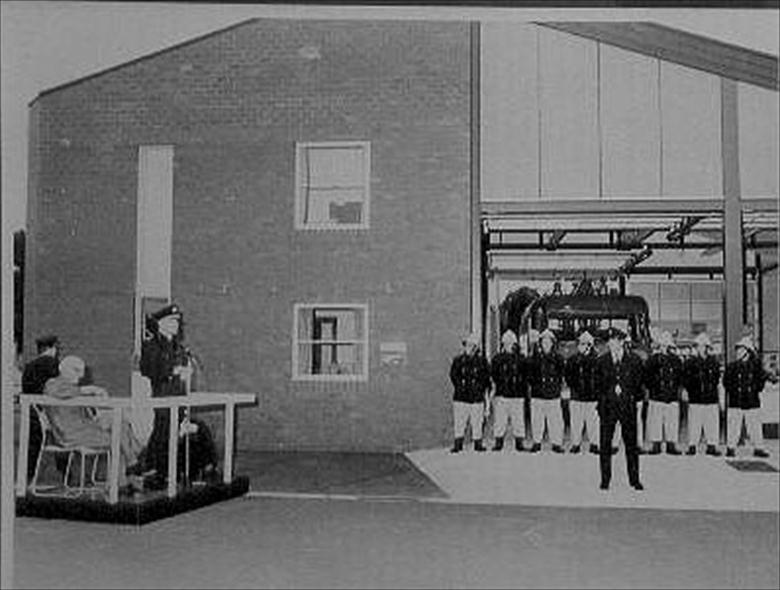 Photograph. Opening of New Fire Station, New Road, North Walsham (North Walsham Archive).