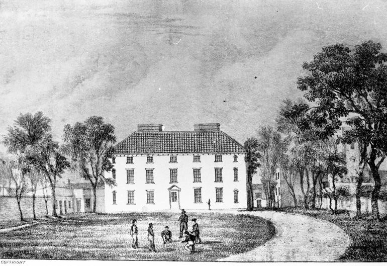 Photograph. The Paston Grammar School, old sketch early 18th century. (North Walsham Archive).