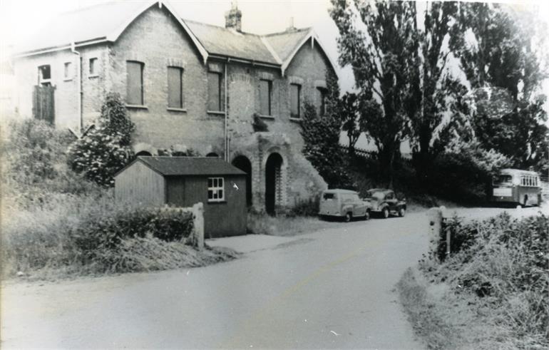 Photograph. Rear of North Walsham Town Station. (North Walsham Archive).