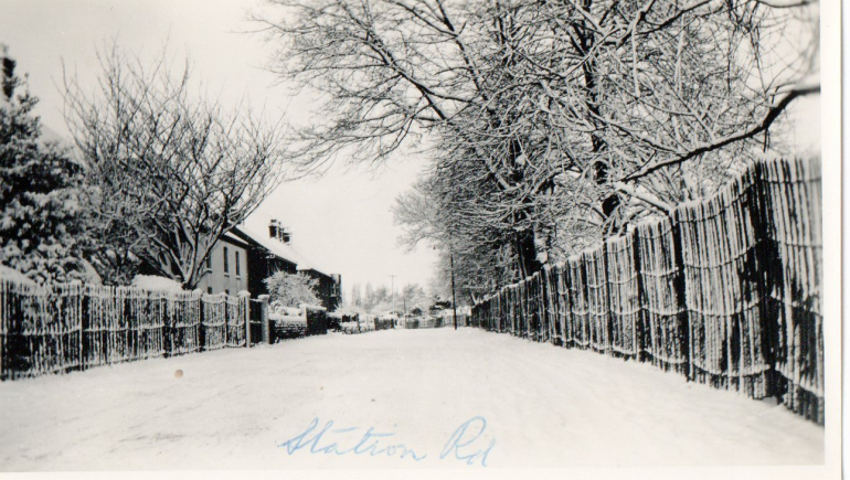 Photograph. Station Road Winter Scene (North Walsham Archive).