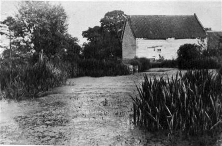 Photograph. Swafield Mill (north side) on the North Walsham- Dilham Canal Ling collection (North Walsham Archive).