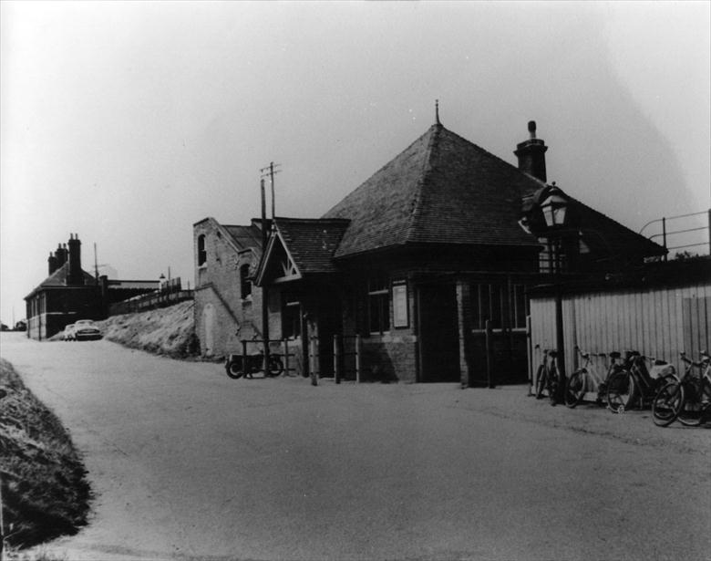 Photograph. The Ticket Office at the North Walsham " Main" Station. Access to the Cromer-bound platform was via a tunnel under the railway. (North Walsham Archive).