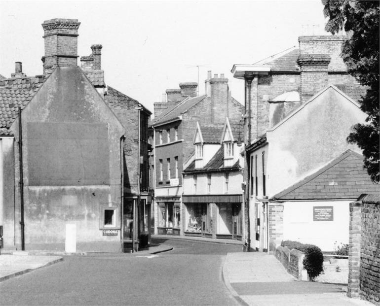 Photograph. Top of North Walsham Market Place (North Walsham Archive).