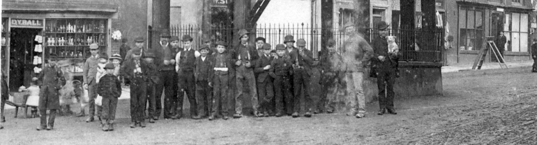 Photograph. Town Scene at Market Cross Town Clock (North Walsham Archive).