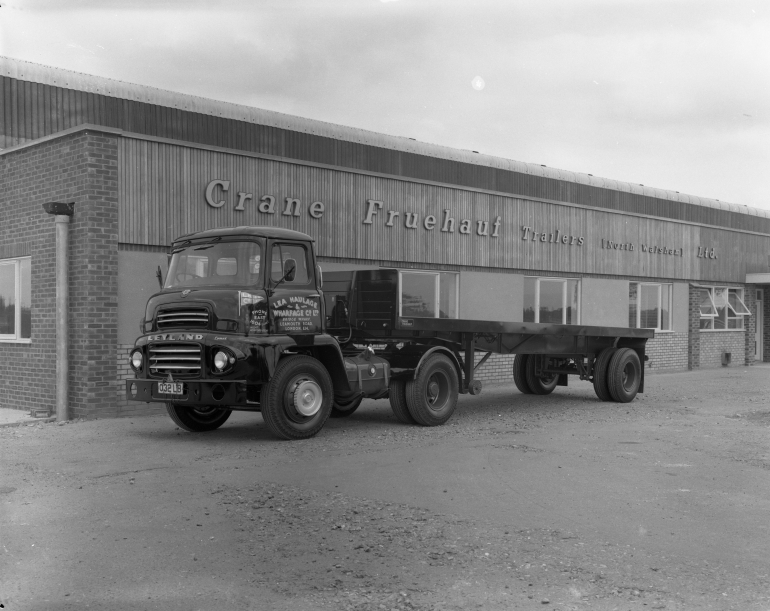 Photograph. Trailer Outside Crane Fruehauf (North Walsham Archive).