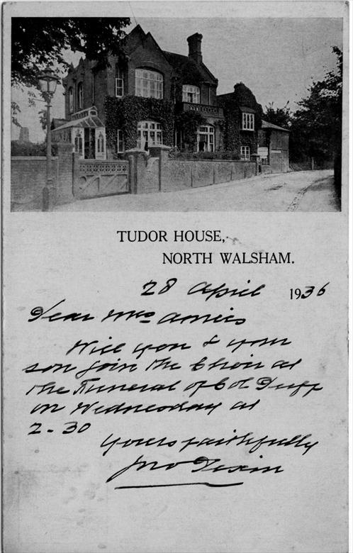 Photograph. Tudor House, 8 Grammar School Road, North Walsham (North Walsham Archive).