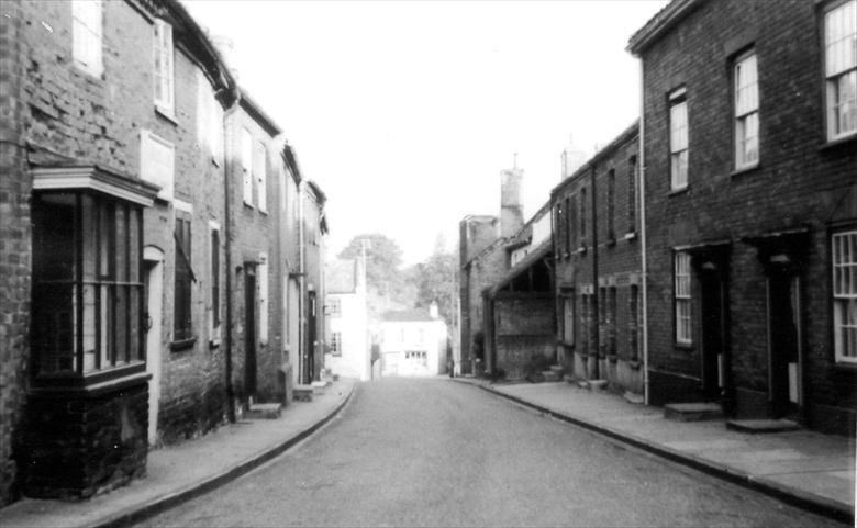 Photograph. Vicarage Street, North Walsham, looking downhill (North Walsham Archive).