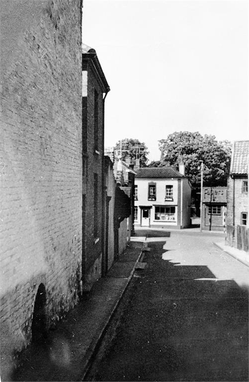 Photograph. Lower Vicarage Street in the Sixties (North Walsham Archive).