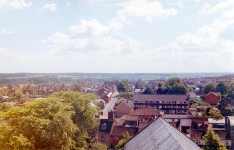 Photograph. View from the Church Tower (North Walsham Archive).