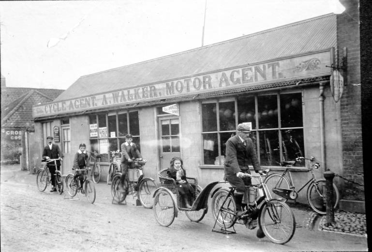 Photograph. Walkers Cycle and Motor Agent, Yarmouth Road (North Walsham Archive).