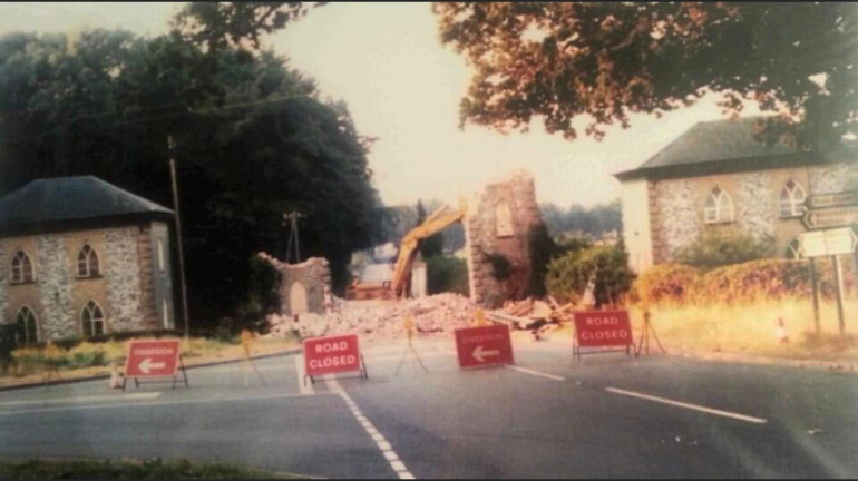 Photograph. Westwick Arch 1981 Demolition (North Walsham Archive).