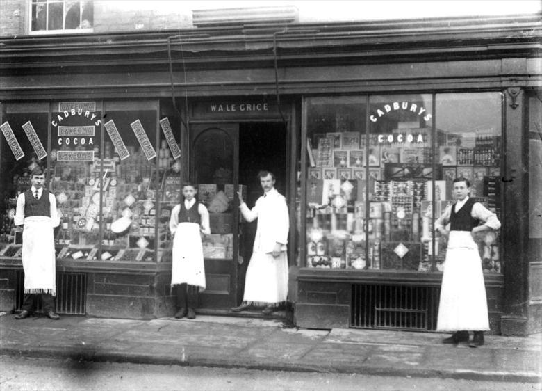 Photograph. William Alexander LeGrice, Grocer, Church Street, North Walsham. Staff on parade. (North Walsham Archive).